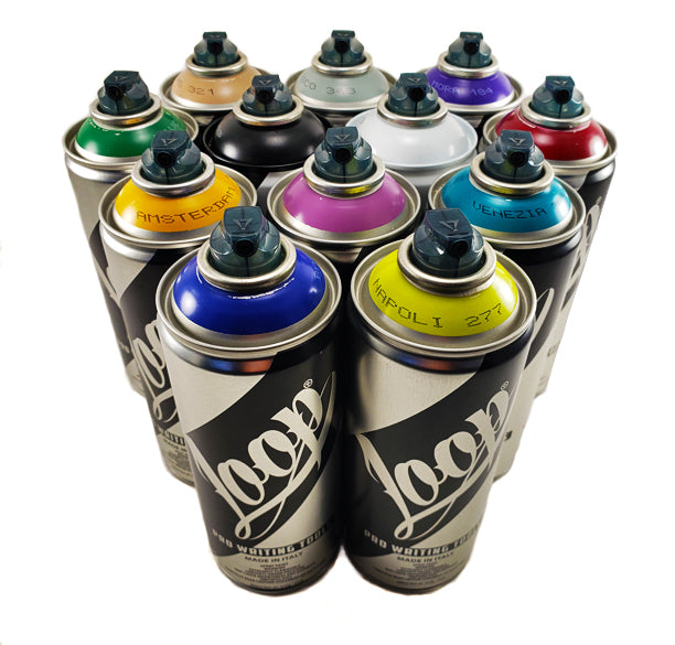 Loop Spray Paint Set of 12 400ml Cans - Complementary  Colors