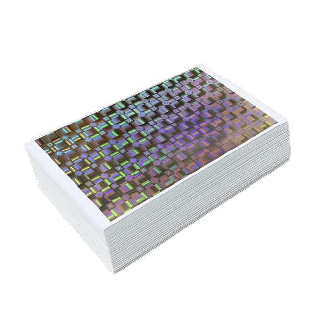 Blank Slaps Egg Shell Sticker Pack - Holographic Grid