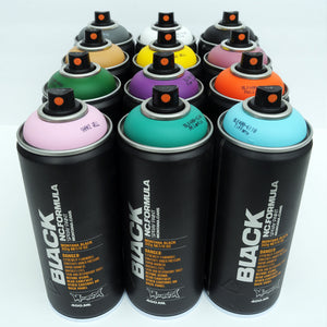 Montana BLACK 400ml Spray Paint 12 Pack - Alternative Colors - InfamyArt - 3