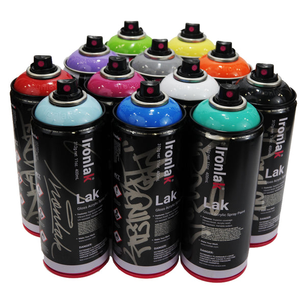  Loop Spray Paint Set of 12 400ml Cans - Popular Colors