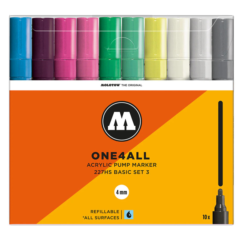 Molotow ONE4ALL 227hs Basic Set 3 (set of 10)