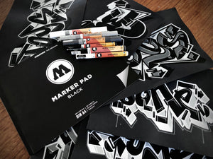 Molotow A4 Landscape Black Pages Marker Pad