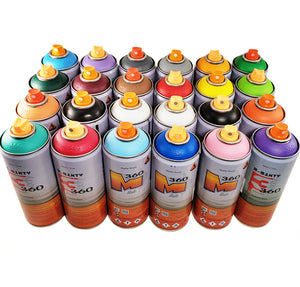 3-Sixty Matte 400ml Spray Paint Complete Kit 24 Colors