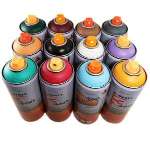 3-Sixty Matte 400ml Spray Paint Alternative Kit 12 Colors