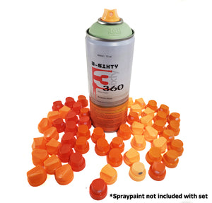 50 pack - 3-Sixty Delta Caps 2-6 Professional Spray Paint Nozzle Set