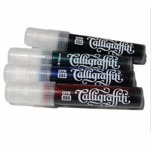 OTR .084 Calligraffiti Flowpen Ink Calligraphy Font Marker Complete Set of 4 Colors