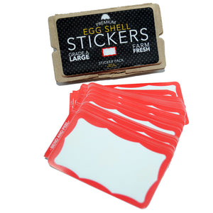 Egg Shell Sticker "Red Wavy Border Blanks" Pack - 80pcs - InfamyArt - 5