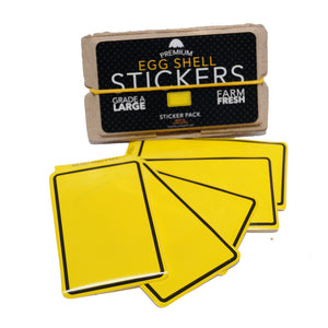 Egg Shell Sticker "Yellow Line Border" Pack - 80pcs - InfamyArt - 1