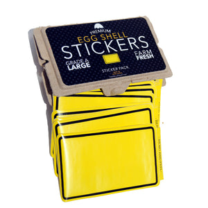 Egg Shell Sticker "Yellow Line Border" Pack - 80pcs - InfamyArt - 3