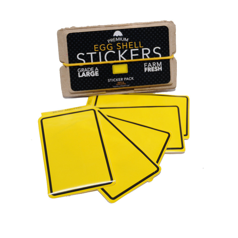 Egg Shell Sticker "Yellow Line Border" Pack - 80pcs - InfamyArt - 5