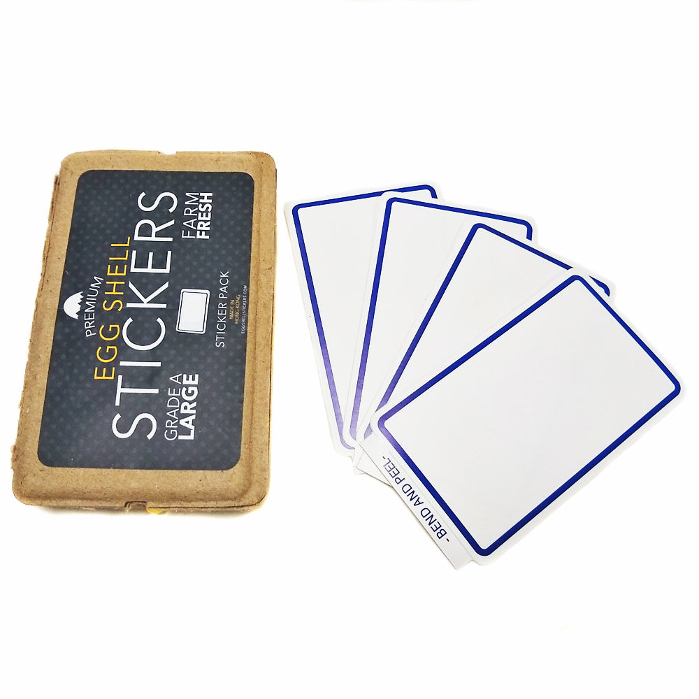 Egg Shell Sticker "Blue Line Border" Pack - 80pcs