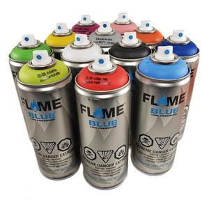 Flame Blue Low Pressure Spray Paint set of 12 Main Colors