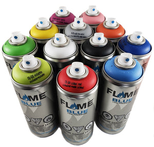 Flame Blue Low Pressure Spray Paint set of 12 Main Colors