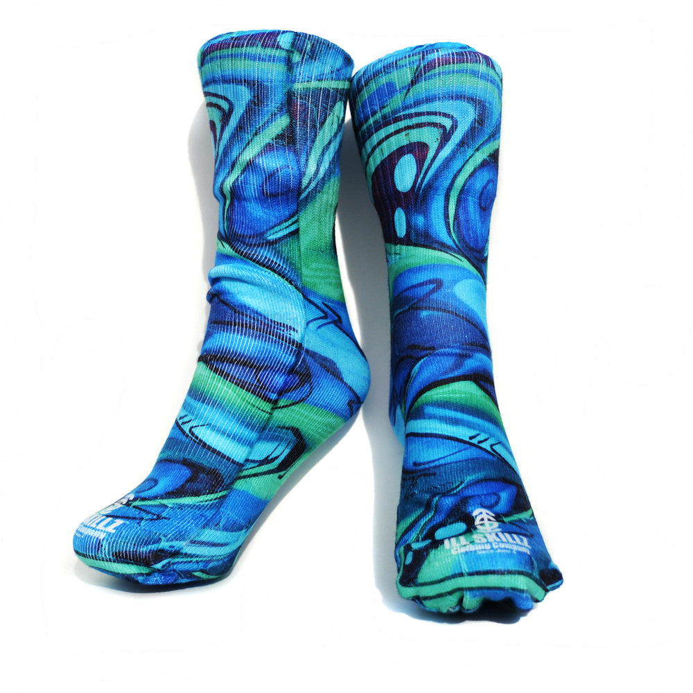 Ill Skillz Clothing Premium Full Print Street Art Socks - Ill Patterns