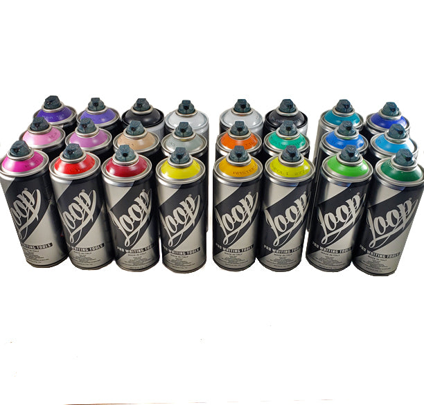 Loop Spray Paint Set of 24 400ml Cans - Master Color Set - InfamyArt
