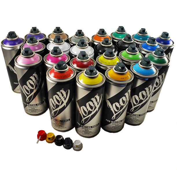 Loop Spray Paint Set of 12 400ml Cans - Complementary Colors
