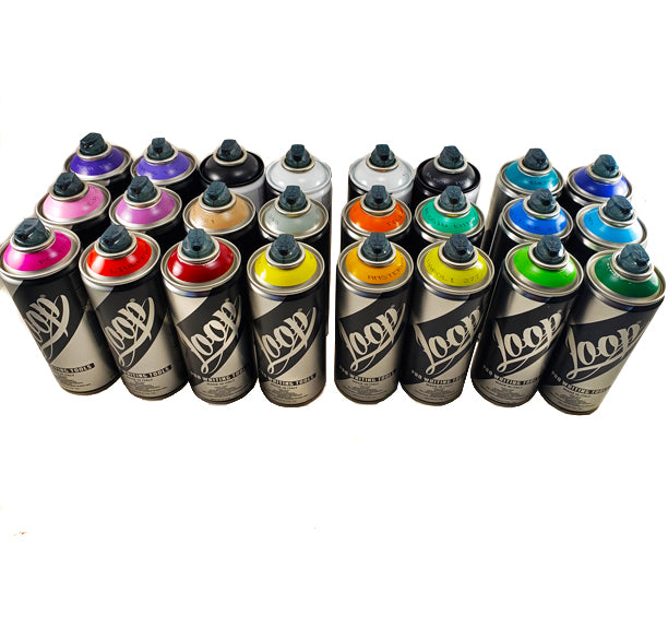 Loop Spray Paint Set of 24 400ml Cans - Master Color Set - InfamyArt