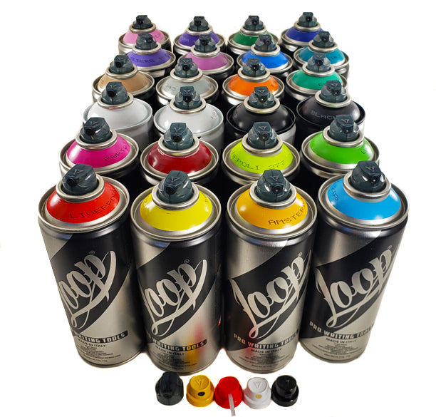 Loop spray paint 400ml MASTER COLOR SET of 24 multicolored