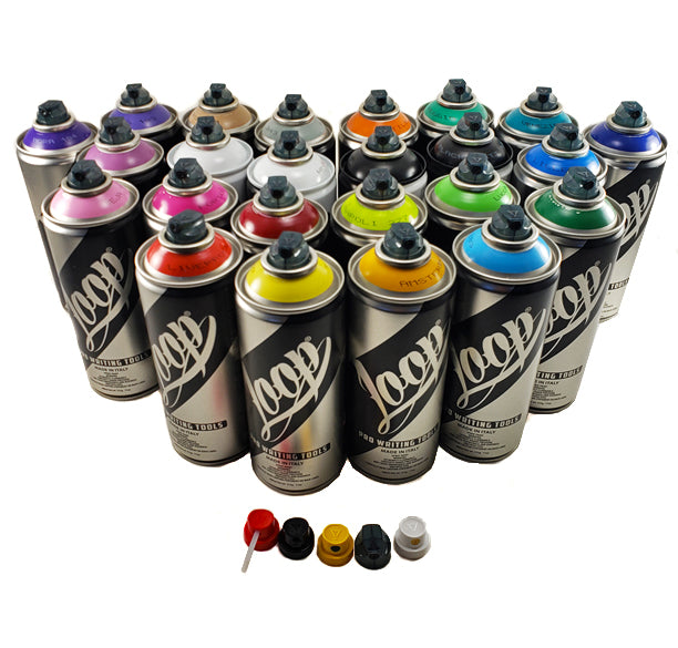 Loop Spray Paint Set of 24 400ml Cans - Master Color Set - InfamyArt