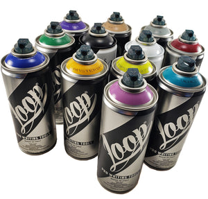 Loop Spray Paint Set of 12 400ml Cans - Complementary  Colors