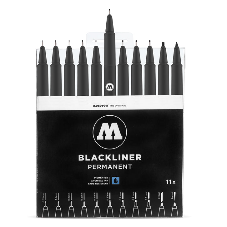 M00808-BLACK MOREZMORE Micro-Line Marker Extra Fine Liner 0.45 mm