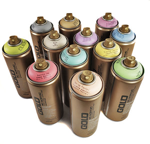 Montana GOLD 400ml Spray Paint 12 Pack - Pastel Colors