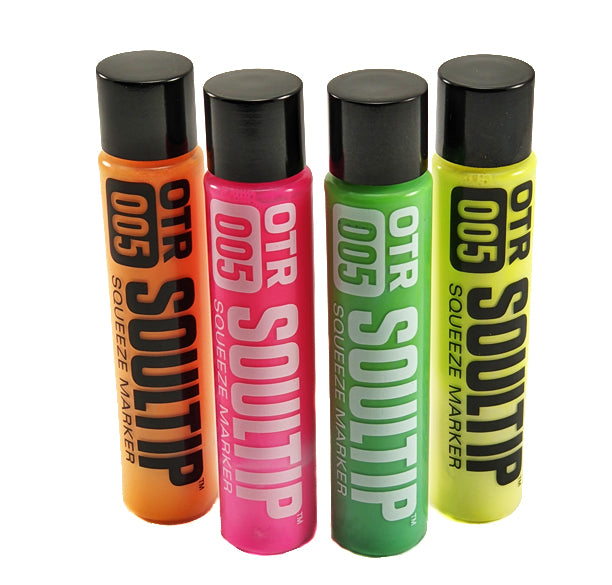 OTR .005 Soultip Squeeze Marker Set of 4 - Flourescent Colors