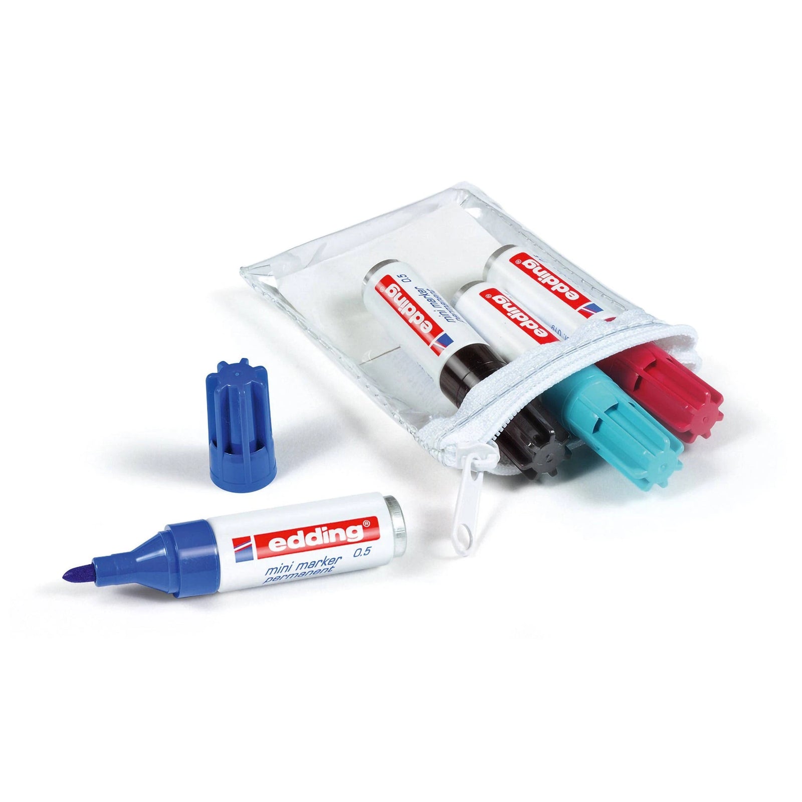 Edding Mini Permanent Marker .5mm Pack of 4