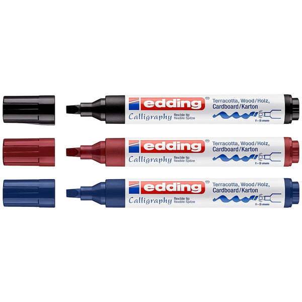 Edding 1455 Calligraphy Marker - Steel Blue