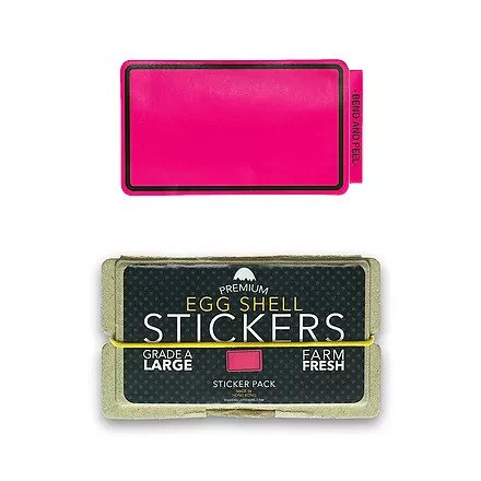 Egg Shell Sticker "Pink Line Border" Pack - 80pcs