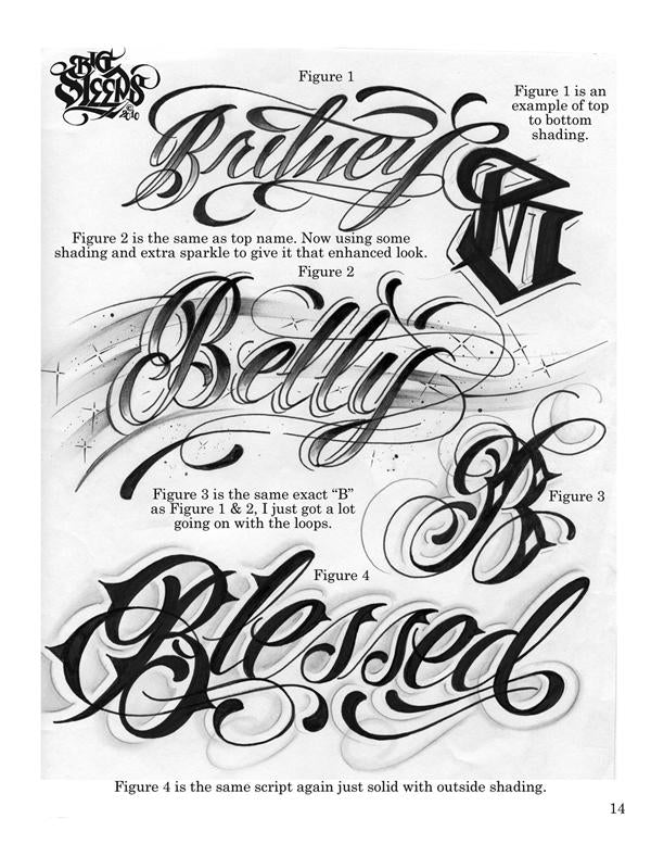 Tattoo Font Letter Stencils